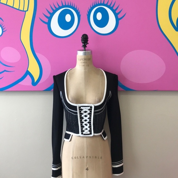 Givenchy Black Bustier Bolero Corset Jacket - Picture 1 of 8